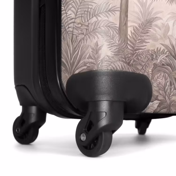 Koffer - Jungle - Banenboom - Kolibrie - Beige - Jungle - Banenboom - Kolibrie - Beige NBS - Handbagage koffer - Volwassenen Unisex middel