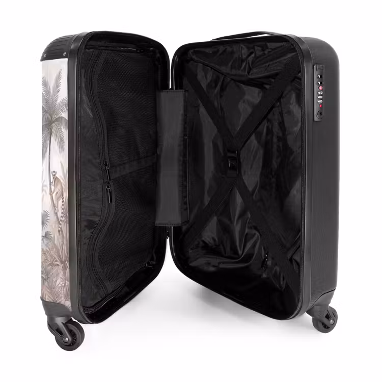 Koffer - Jungle - Dieren - Palmbomen - Jungle - Dieren - Palmbomen NBS - Handbagage koffer - Volwassenen Unisex middel