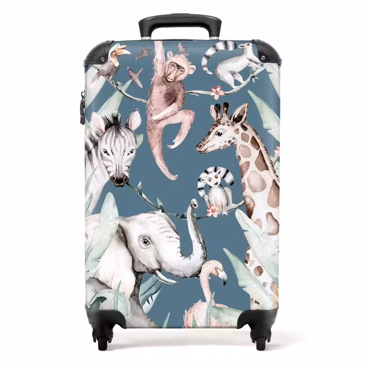 Jungle Dierenfeest NBS - Handbagage koffer - Unisex middel -productfoto_recht