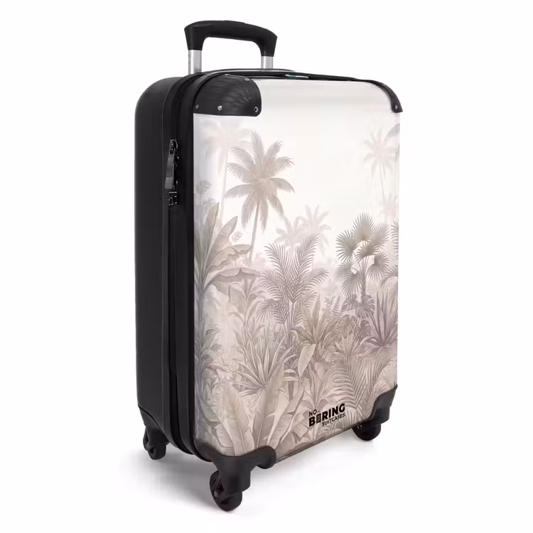 Koffer - Jungle - Tropisch - Natuur -Vintage - Beige - Jungle - Tropisch - Natuur -Vintage - Beige NBS - Handbagage koffer - Volwassenen Unisex middel