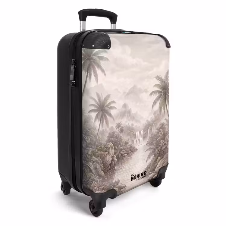 Koffer - Jungle - Watervallen - Tropisch - Illustratie - Jungle - Watervallen - Tropisch - Illustratie NBS - Handbagage koffer - Volwassenen Unisex middel