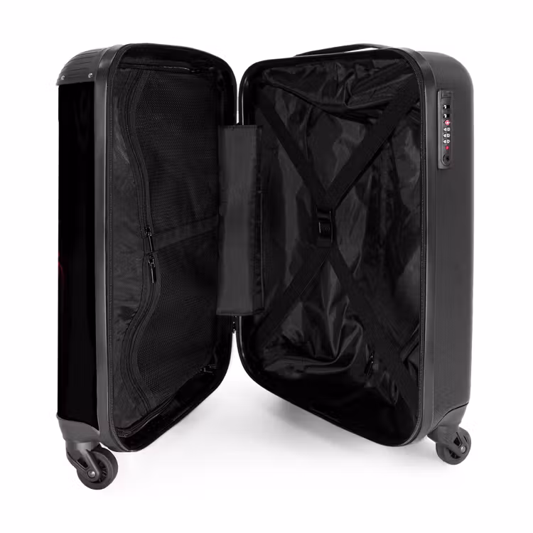 Kat met kleurrijke penseelstreken NBS - Handbagage koffer - Volwassenen Unisex middel -binnenkant