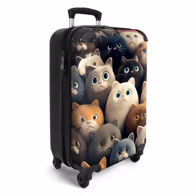 Kattenkabaal NBS - Handbagage koffer - Unisex middel -productfoto_3d