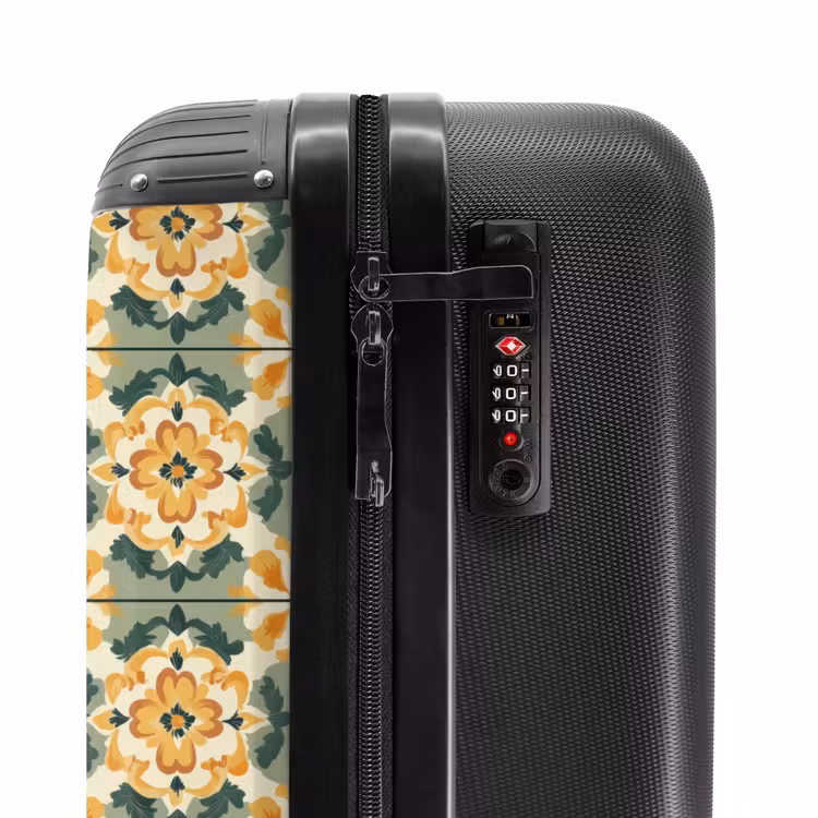 Keramiek - Verweerd - Kleurrijk NBS - Handbagage koffer - Volwassenen Unisex middel -slot