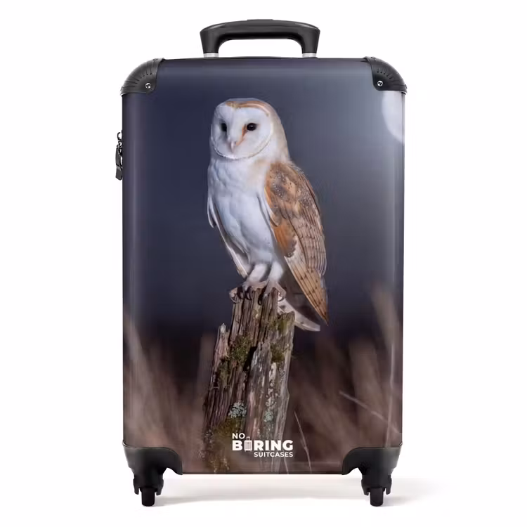 Koffer - Kerkuil - Maan - Nacht - Kerkuil - Maan - Nacht NBS - Handbagage koffer - Volwassenen Unisex middel