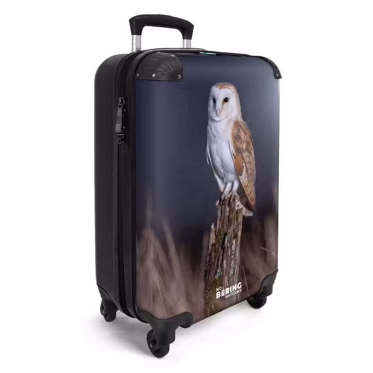 Koffer - Kerkuil - Maan - Nacht - Kerkuil - Maan - Nacht NBS - Handbagage koffer - Volwassenen Unisex middel