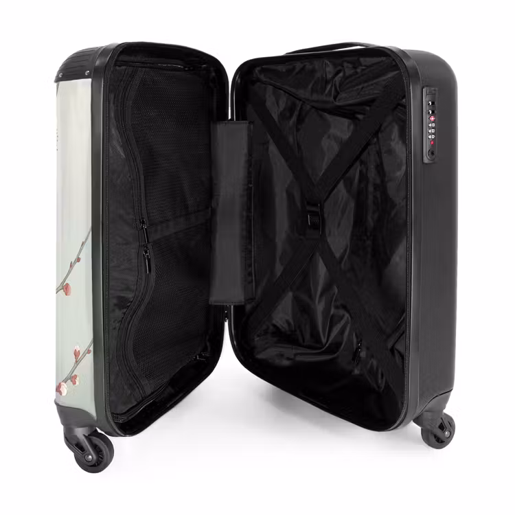 Koffer - Kersen - Bloesem - Groen - Kersen - Bloesem - Groen NBS - Handbagage koffer - Volwassenen Unisex middel
