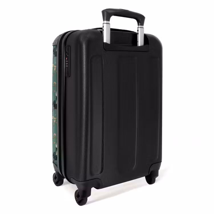 Kersenbloesem - Kraamvogels - Groen NBS - Handbagage koffer - Volwassenen Unisex middel -achterkant