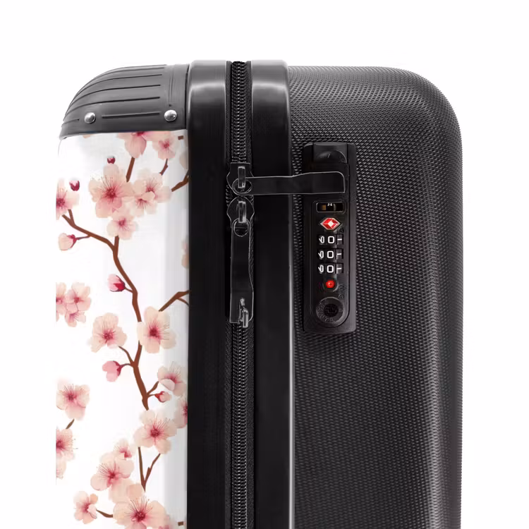 Kersenbloesem - Takken - Roze NBS - Handbagage koffer - Volwassenen Unisex middel -slot