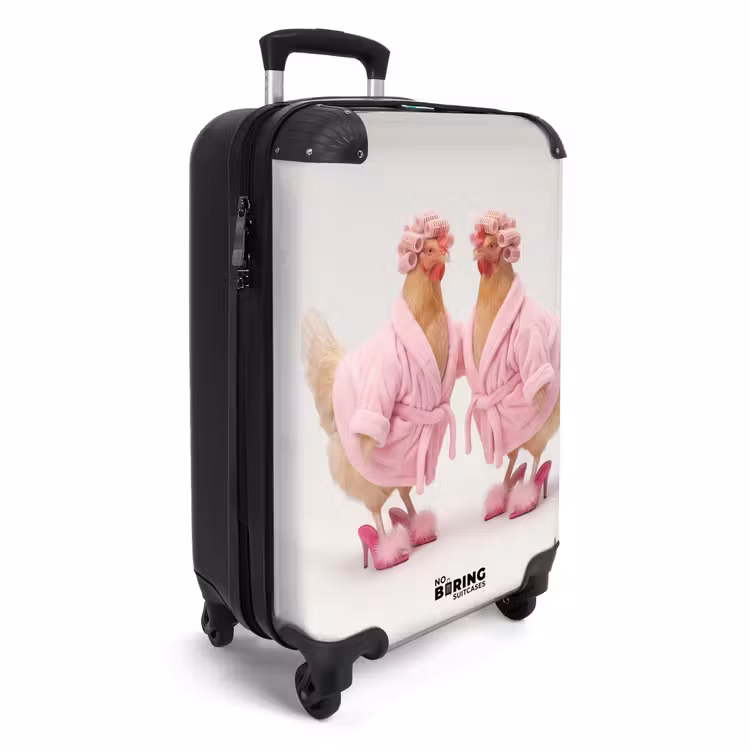 Kippen - Badjas - Krukspelden - Hakken NBS - Handbagage koffer - Volwassenen Unisex middel -productfoto_3d