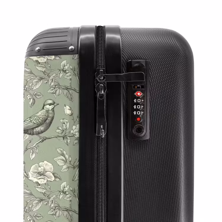 Klassiek - Botanisch - Groen NBS - Handbagage koffer - Volwassenen Unisex middel -slot