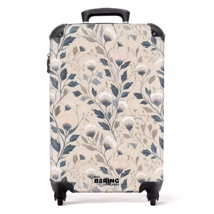 Klassiek - Botanisch - Kleurrijk NBS - Handbagage koffer - Volwassenen Unisex middel -productfoto_recht