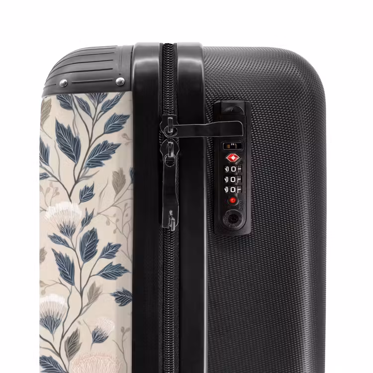 Klassiek - Botanisch - Kleurrijk NBS - Handbagage koffer - Volwassenen Unisex middel -slot