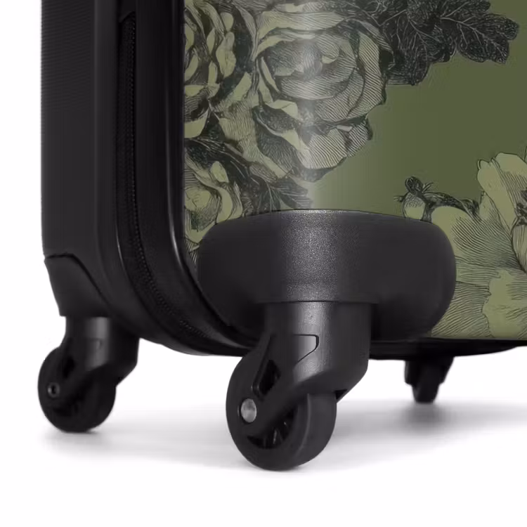 Koffer - Klassiek - botanisch - olijfgroen - bloemen - Klassiek - botanisch - olijfgroen - bloemen NBS - Handbagage koffer - Volwassenen Unisex middel