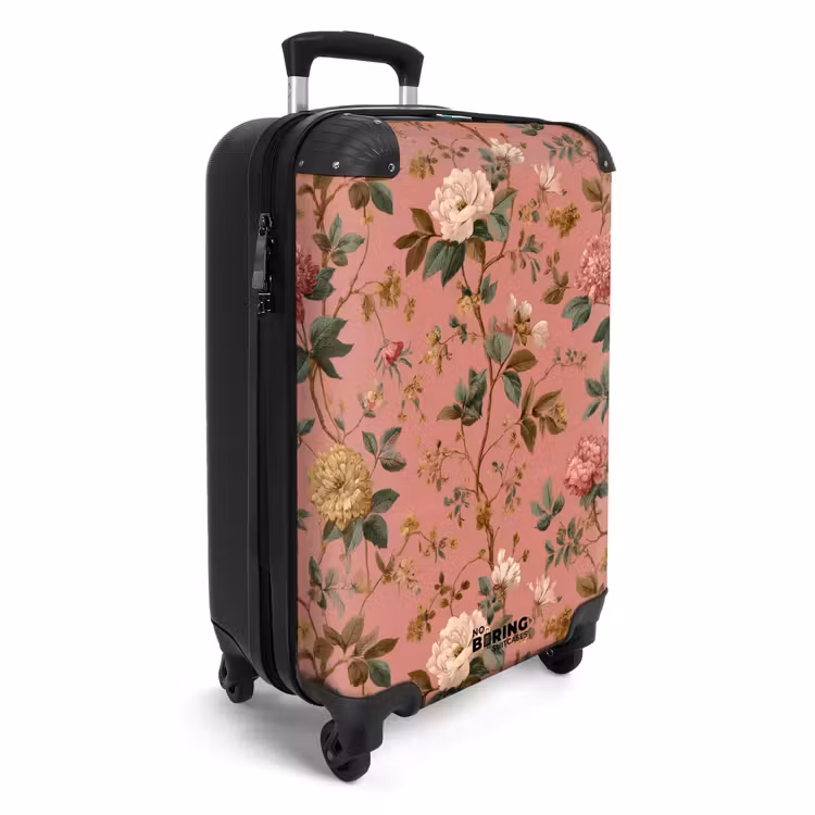 Klassiek - Botanisch - Roze NBS - Handbagage koffer - Volwassenen Unisex middel -productfoto_3d