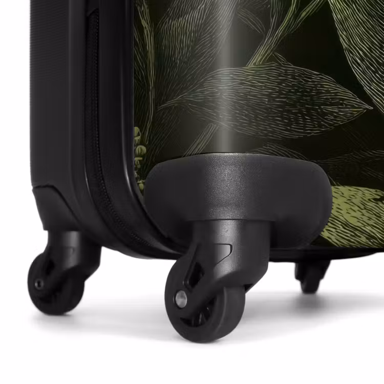 Koffer - Klassiek - Donker - Botanisch - Planten - Klassiek - Donker - Botanisch - Planten NBS - Handbagage koffer - Volwassenen Unisex middel