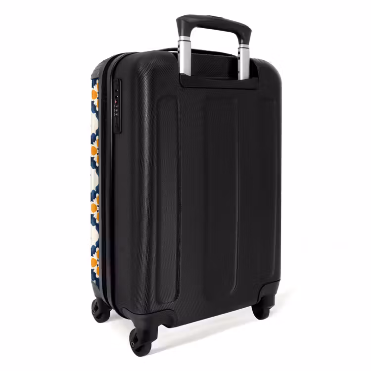 Klassiek - Geometrisch - Blauw NBS - Handbagage koffer - Volwassenen Unisex middel -achterkant