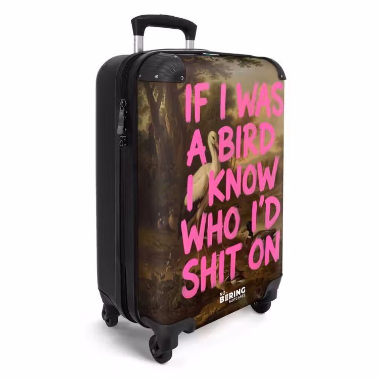 Klassiek - Humor - Roze NBS - Handbagage koffer - Volwassenen Unisex middel -productfoto_3d