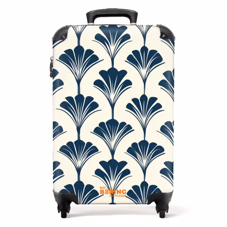 Klassiek - Motief - Blauw NBS - Handbagage koffer - Volwassenen Unisex middel -productfoto_recht