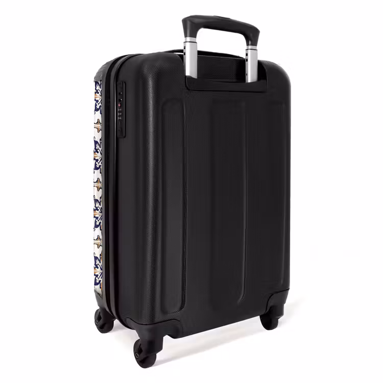 Klassiek - Patroon - Kleurrijk NBS - Handbagage koffer - Volwassenen Unisex middel -achterkant