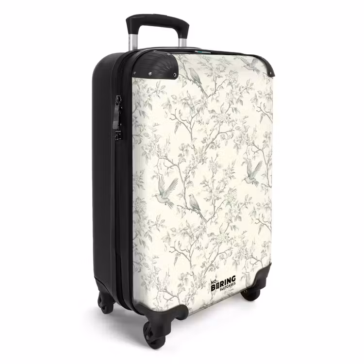Klassiek - Vogels - Groen NBS - Handbagage koffer - Volwassenen Unisex middel -productfoto_3d