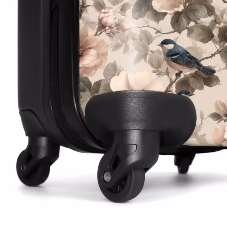 Klassiek - Vogels - Kleurrijk NBS - Handbagage koffer - Volwassenen Unisex middel -wiel