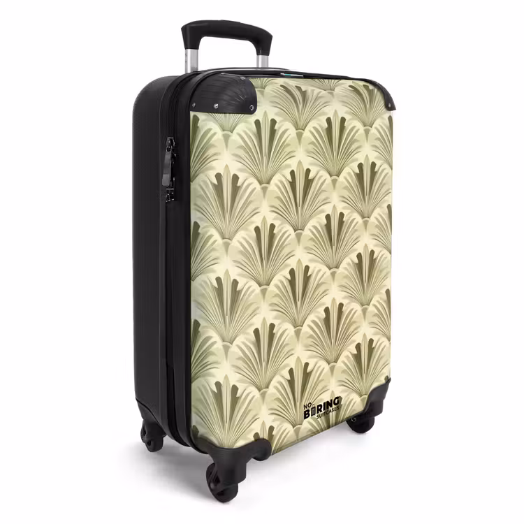 Klassiek - Waaier - Groen NBS - Handbagage koffer - Volwassenen Unisex middel -productfoto_3d