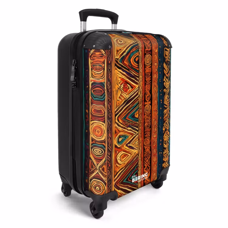 Koffer - Kleurrijk - Etnisch - Folkloristisch - Patroon - Kleurrijk - Etnisch - Folkloristisch - Patroon NBS - Handbagage koffer - Volwassenen Unisex middel