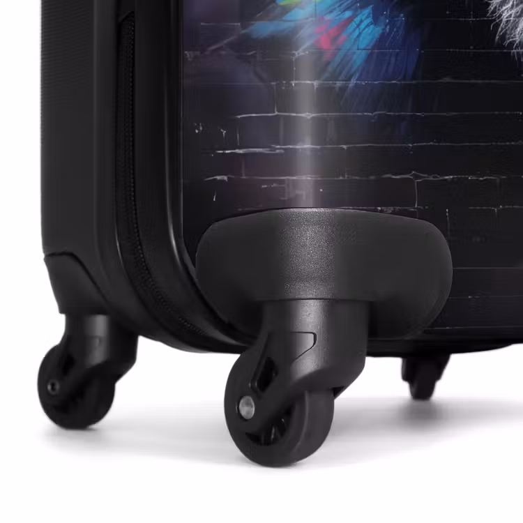 Kleurrijke aap met koptelefoon in graffiti stijl NBS - Handbagage koffer - Unisex middel -wiel