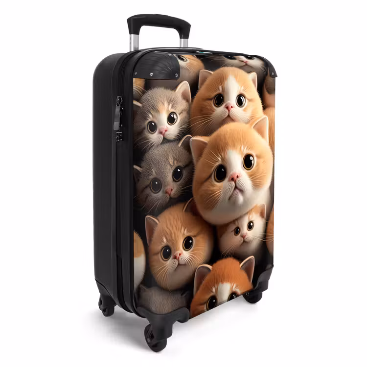 Knuffelkatjes NBS - Handbagage koffer - Unisex middel -productfoto_3d