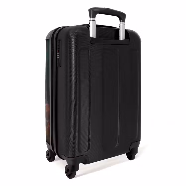 Koffer - Dieren - Paard - Natuur - Vlinder - Bloemen Koffer - NBS - Handbagage middel -achterkant