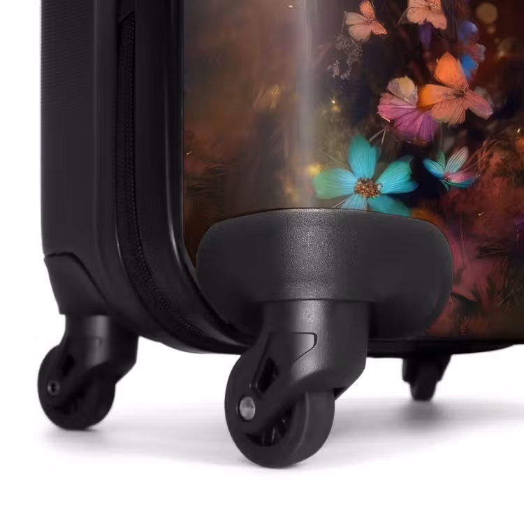 Koffer - Dieren - Paard - Natuur - Vlinder - Bloemen Koffer - NBS - Handbagage middel -wiel