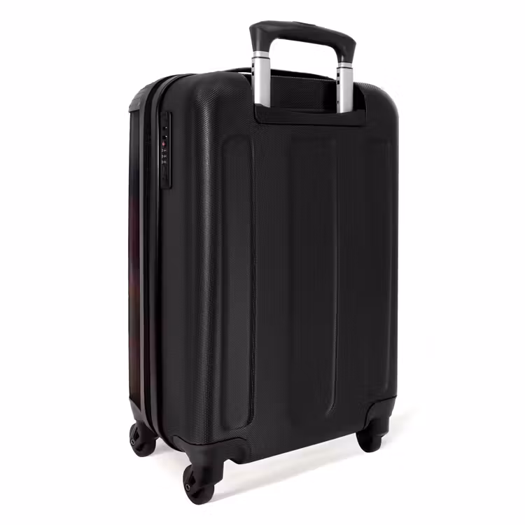Koffer - Paard - Bloemen - Roze - Natuur - Bos Koffer - NBS - Handbagage middel -achterkant