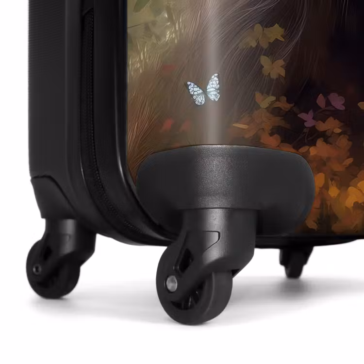 Koffer - Paard - Dieren - Bloemen - Bos - Vlinder Koffer - NBS - Handbagage middel -wiel
