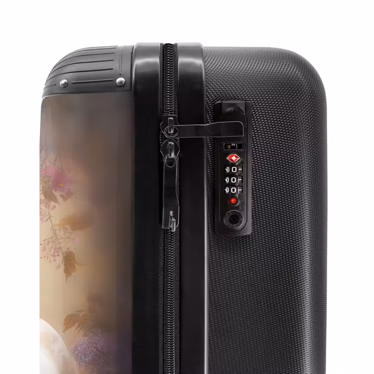 Koffer - Paard - Natuur - Dieren - Bloemen - Paars Koffer - NBS - Handbagage middel -slot