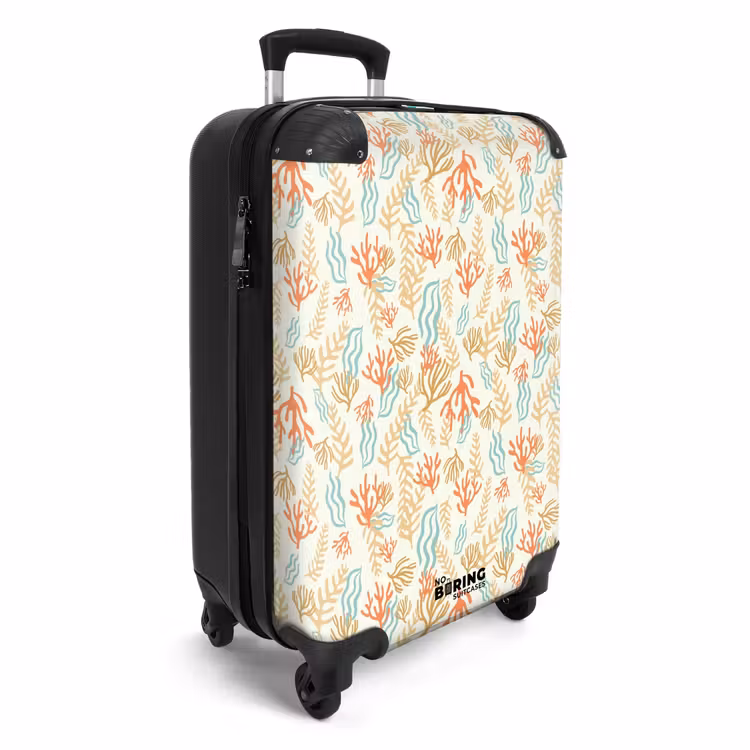 Koraal patroon kleurrijk NBS - Handbagage koffer - Kinderen Unisex middel -productfoto_3d