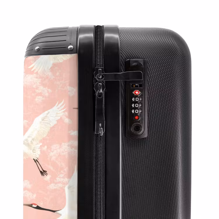 Kraanvogels - Bloesem - Roze NBS - Handbagage koffer - Volwassenen Unisex middel -slot