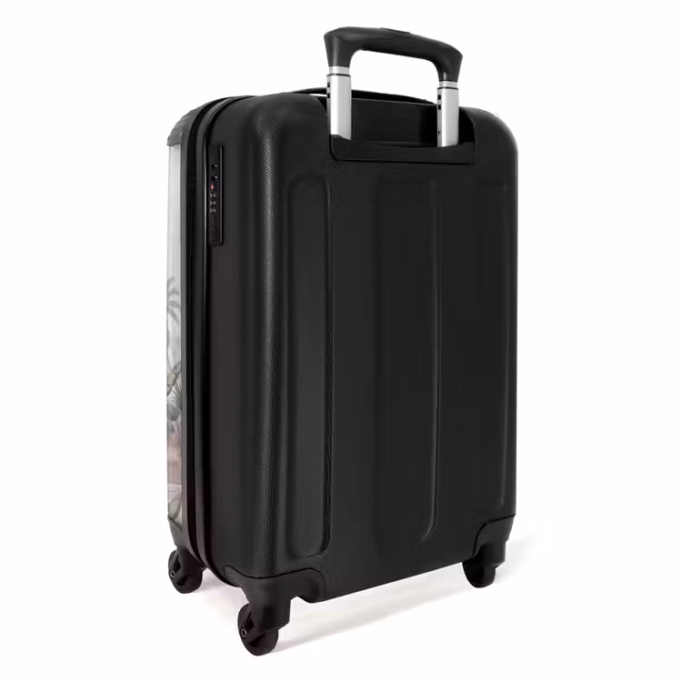 Koffer - Kraanvogels - Palmbomen - Tropisch - Kraanvogels - Palmbomen - Tropisch NBS - Handbagage koffer - Volwassenen Unisex middel