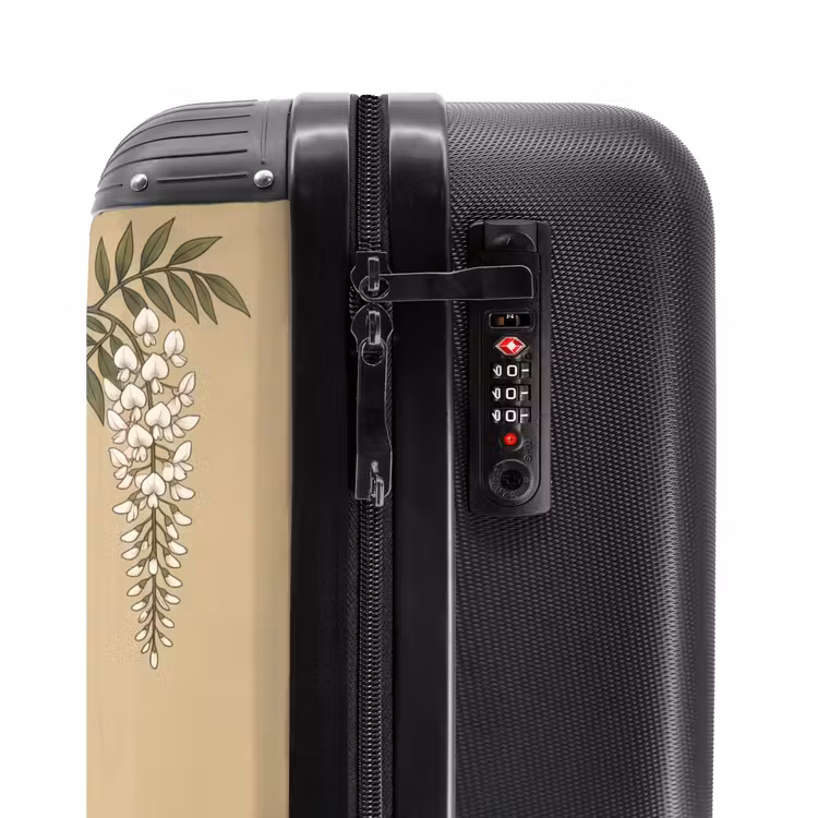 Koffer - Kraanvogels - Water - Beige - Kraanvogels - Water - Beige NBS - Handbagage koffer - Volwassenen Unisex middel