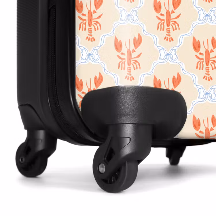 Kreeft illustratie oranje NBS - Handbagage koffer - Volwassenen Unisex middel -wiel