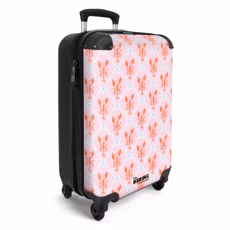 Kreeft illustratie roze NBS - Handbagage koffer - Volwassenen Unisex middel -productfoto_3d