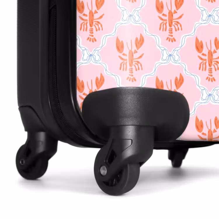 Kreeft illustratie roze NBS - Handbagage koffer - Volwassenen Unisex middel -wiel