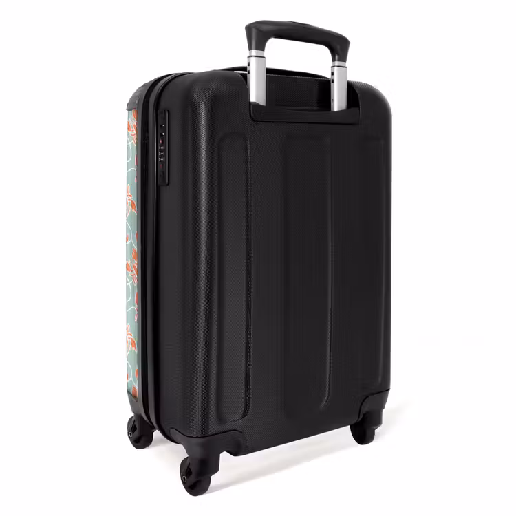 Kreeft print groen NBS - Handbagage koffer - Volwassenen Unisex middel -achterkant