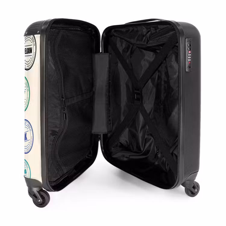 Koffer - Landen - Cirkels - Kleurrijk - Landen - Cirkels - Kleurrijk NBS - Handbagage koffer - Volwassenen Unisex middel