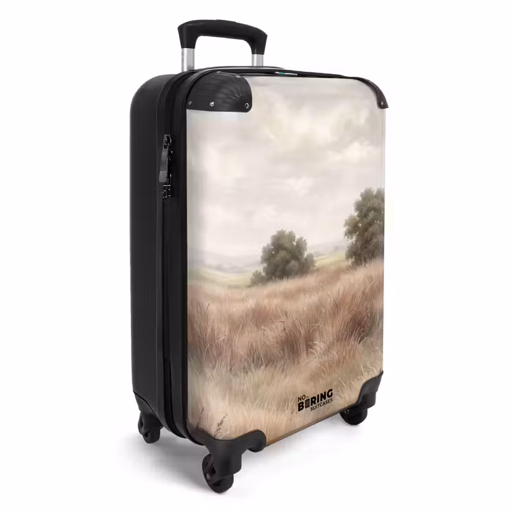Koffer - Landschap - Minimalistisch - Beige - Landschap - Minimalistisch - Beige NBS - Handbagage koffer - Volwassenen Unisex middel
