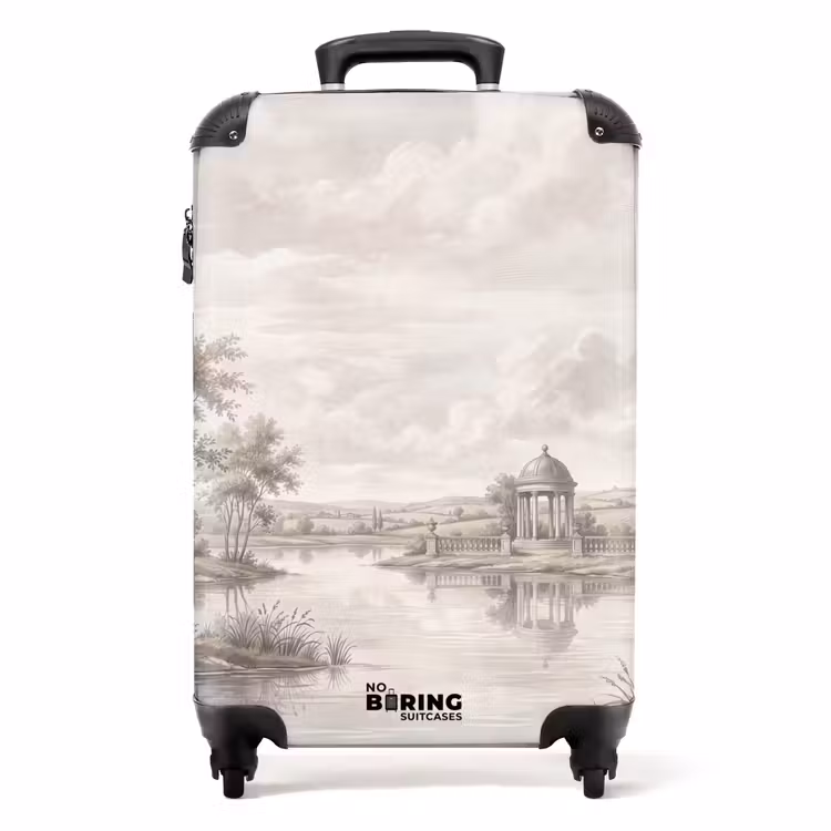 Koffer - Landschap - Water - Natuur - Sepia - Landschap - Water - Natuur - Sepia NBS - Handbagage koffer - Volwassenen Unisex middel