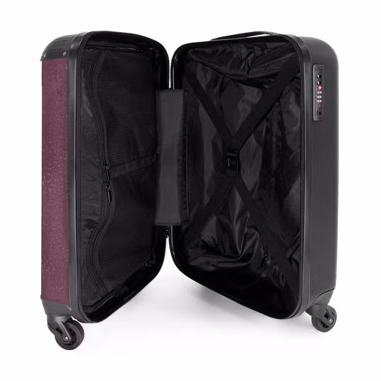 Lederen look bessen paars NBS - Handbagage koffer - Volwassenen Unisex middel -binnenkant