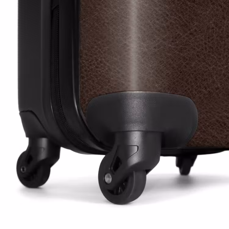 Lederen look chocolade bruin NBS - Handbagage koffer - Volwassenen Unisex middel -wiel