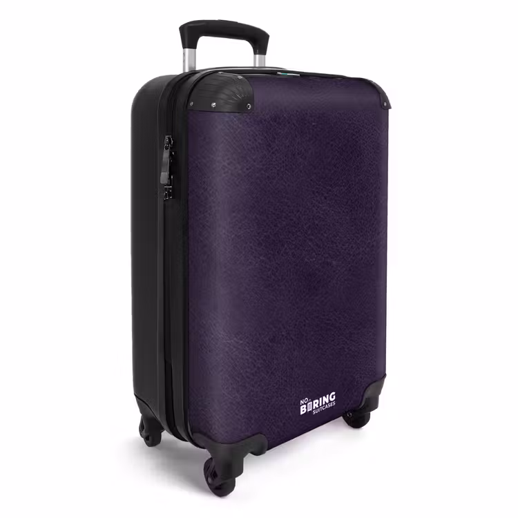Lederen look diep paars NBS - Handbagage koffer - Volwassenen Unisex middel -productfoto_3d