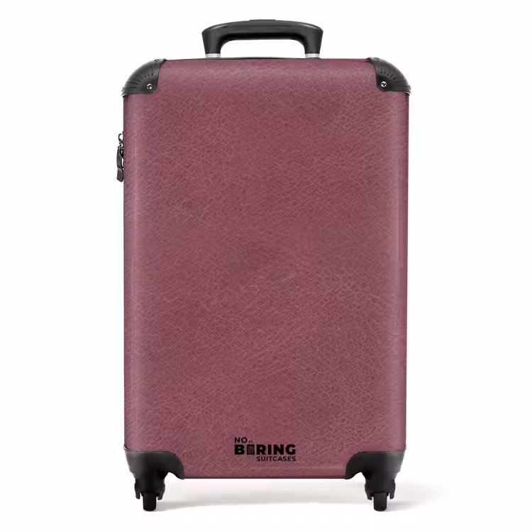 Lederen look donker roze NBS - Handbagage koffer - Volwassenen Unisex middel -productfoto_recht